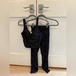 Lululemon Athletica Black Camouflage Tank Top